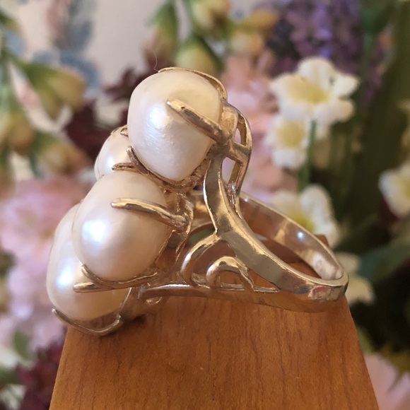 Rare Silpada Sterling Silver Pearl "Coastal” Ring R2940 Size 9 - Picture 3 of 14